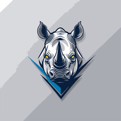 rhino head logo vector