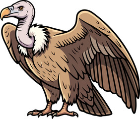 Obraz premium majestic griffon vulture wings of power, ancient symbol of wilderness, wild freedom soaring, isolated on transparent background