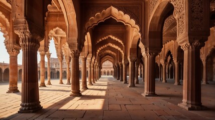 old Indian temple passageway