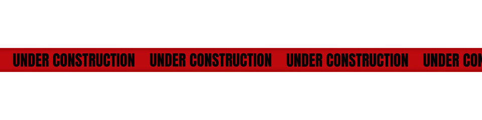Red Caution Tape with Bold Black 
