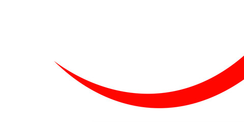 Abstract Red Curve on White Background for Modern Design Concepts