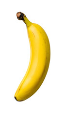 A ripe yellow banana, white background --ar 9:16