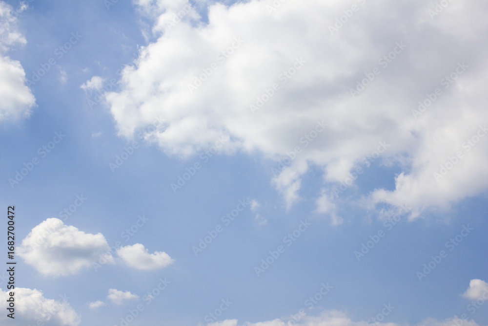 Canvas Prints the sky is covered with fluffy clouds.