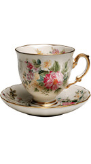 A teacup, white background --ar 9:16