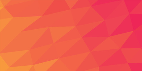 Geometric polygon background in red and orange gradient, creating a dynamic and energetic abstract design. Ideal for digital, print, or web use