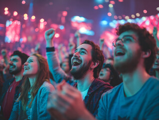 Excited Crowd Celebrating at Live Event Experience