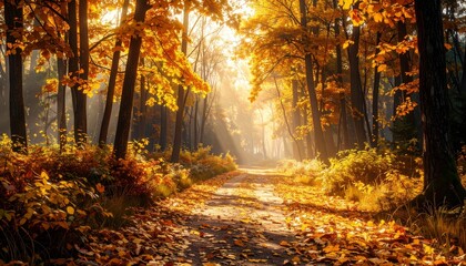 Enchanted Autumn Forest Path