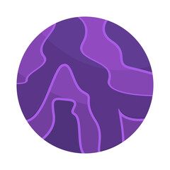 Abstract purple patterned sphere with flowing lines, showcasing modern design elements