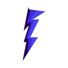 Dynamic lightning bolt graphic symbolizing energy and power on a clean white background
