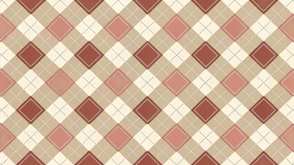 Rustic vintage argyle diamond pattern with faded texture and subtle speckled details