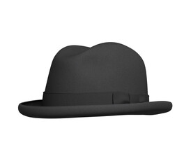 클래식 블랙 홈버그 페도라 모자 Classic Black Homburg Fedora Hat