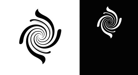 An abstract swirl or galaxy icon, representing cosmic beauty, mystery, and creative or spiritual concepts.