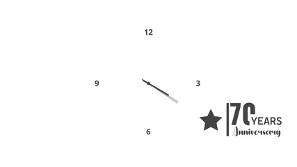 70 years anniversary motion graphic 4K footage with star. 4K motion animation. particles and number. Animated 70 years Birthday Wishes. Happy birthday Anniversary 70 years celebration greeting text - Powered by Adobe