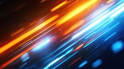 Vibrant, diagonal light streaks