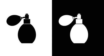 Obraz premium An outline style of a vintage perfume bottle, a modern and elegant icon for a luxury fragrance brand or a perfumery.