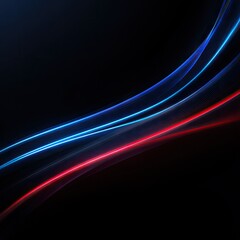 Abstract glowing lines of blue and red on dark background