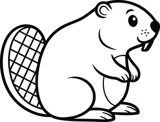 vector illustration of a cartoon rat