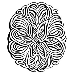 Intricate organic linework abstract design showcasing rhythmic movement creating a floral fractal