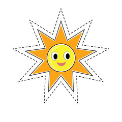 Smiling and bright Sun Vector