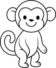 Obraz premium monkey – Cartoon Safari Animal Illustratio