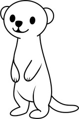 groundhog – Cartoon Safari Animal Illustratio