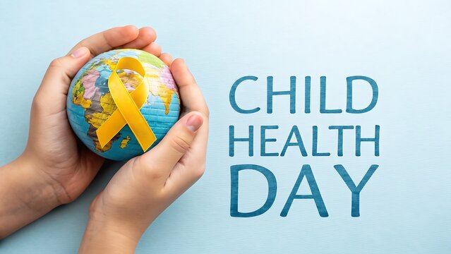 Hands Holding Earth with Yellow Ribbon for Child Health Awareness
- Powered by Adobe