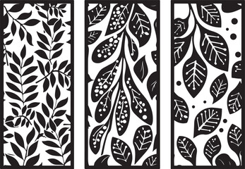 Wall panel laser cut design vector featuring intricate geometric and ornamental patterns, perfect for wall art, home décor, partitions, and modern interior decoration.