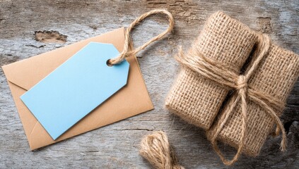 Fototapeta premium Rustic Gift & Envelope