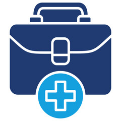 Obraz premium Medical Kit Flat Blue Icon
