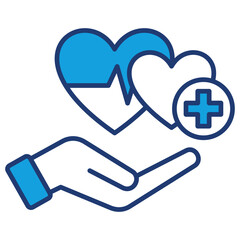 Fototapeta premium Healthcare Blue Icon