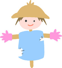 허수아비 일러스트