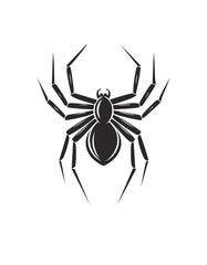 Obraz premium Spider Animal Vector Logo in Black and White, Minimalist and Simple Design, Perfect for Wildlife Branding, Nature Illustration, and Unique Animal Identity 