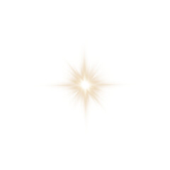 Fototapeta premium Gold Star Light Sparkle, Glowing Flare Effect and Shimmer Shine Glow Elements