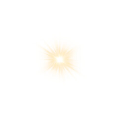 Yellow Star Light Sparkle, Glowing Flare Effect and Shimmer Shine Glow Elements