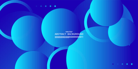 Abstract bright blue gradient illustration background with simple circle pattern. Futuristic and luxurious design. Vector Eps10