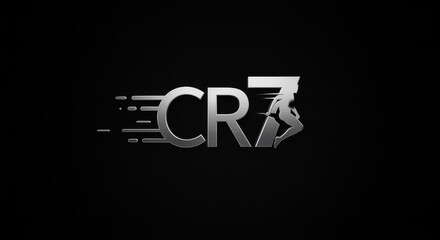 Metallic cr7 with motion blur on black background