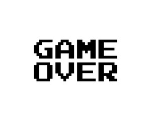 Game over pixel vector