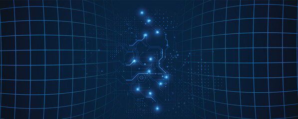 Abstract circuit internet technology for business concept background