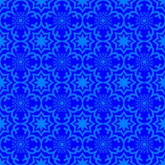 Deep Blue Ornate Starburst Pattern