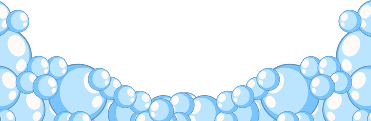 Blue Soap Bubble Corner Border