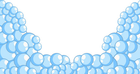 Blue Soap Bubble Corner Border