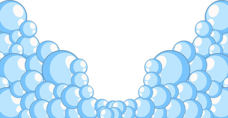 Blue Soap Bubble Corner Border