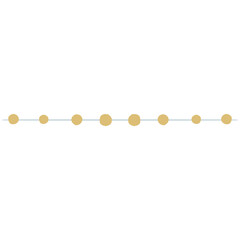 Minimalist scandinavian christmas string lights decorating a white background