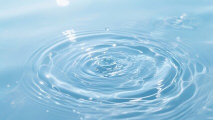 Ripples in a Calm Water Surface Created by a Single Drop