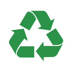 Recycling Symbol Icon – Minimal Green Eco-Friendly Loop Design