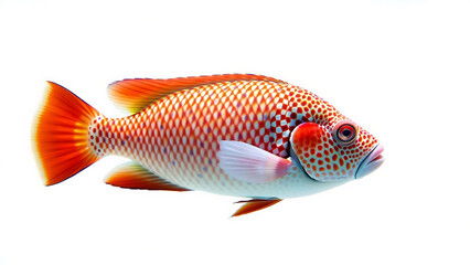 Fototapeta premium Close-Up of Parrotfish Swimming with Bright Colorful Body