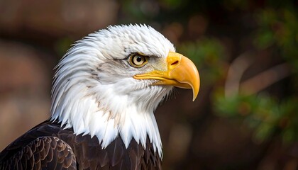 Obraz premium Close-up profile of an American Bald Eagle