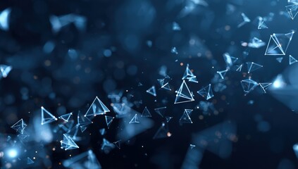 Abstract digital network of triangles