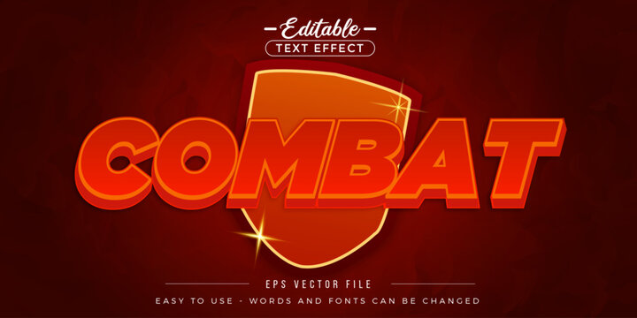 Red combat editable text effect.