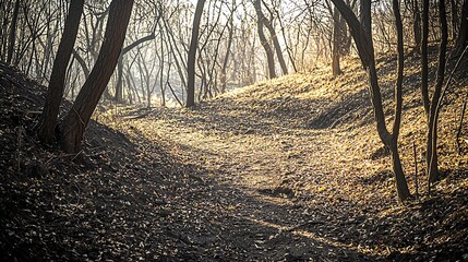 Autumn forest on mountain slope with golden leaves in vivid 4K using a mirrorless camera and 50mm f1.8 lens, warm daylight and crisp seasonal tones
